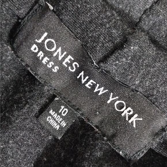 JONES NEW YORK! CHARCOAL GRAY JERSEY 1PC SWEATER AND MIDI DRESS, ATTACHED! SZ 10 - Picture 8 of 9
